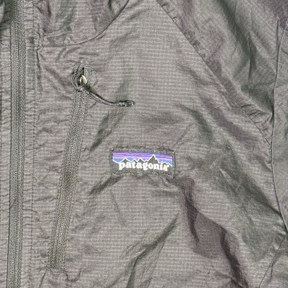Patagonia Womens Houdini Windbreaker Jacket Medium Black Hooded Ultralight - Picture 2 of 7